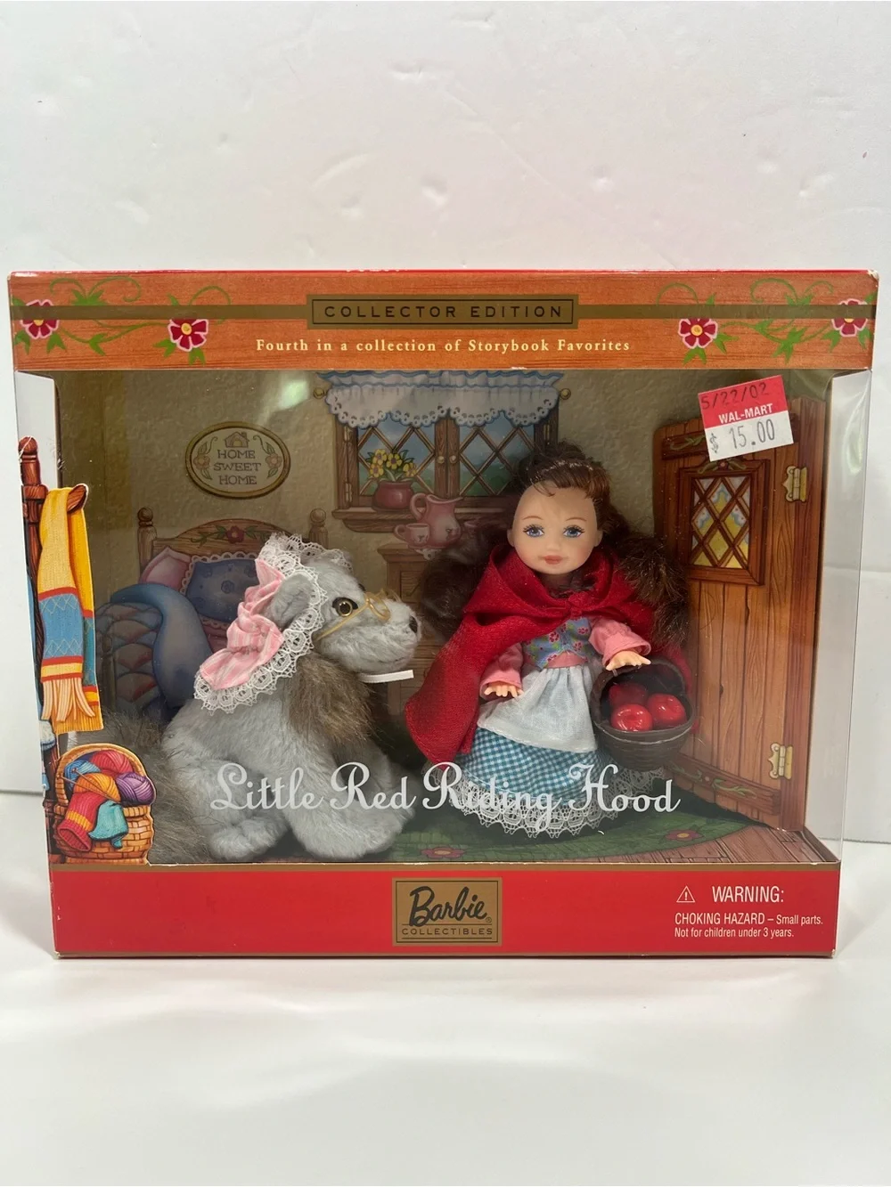 Barbie Little Red Riding Hood Kelly Doll and Wolf Storybook Favorites- VTG 2001